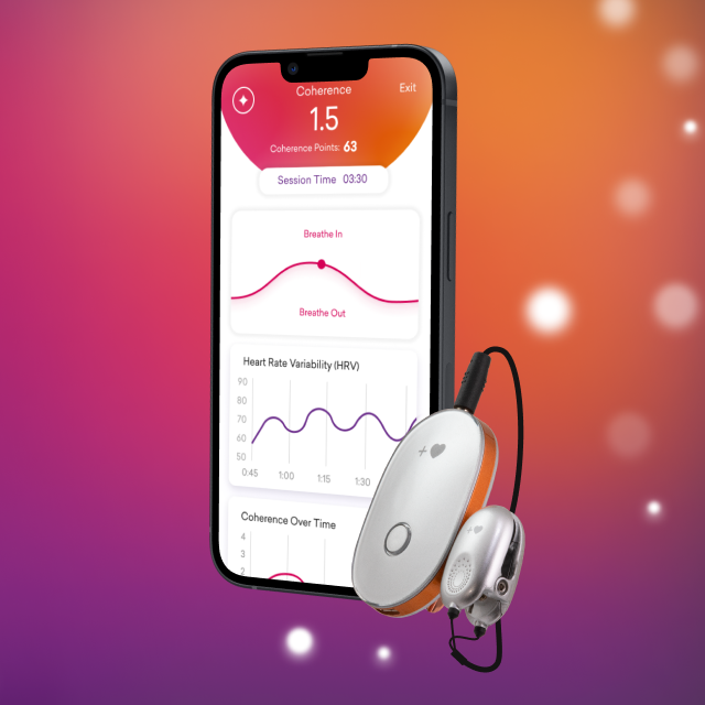 Application de biofeedback affichant une courbe de cohérence cardiaque